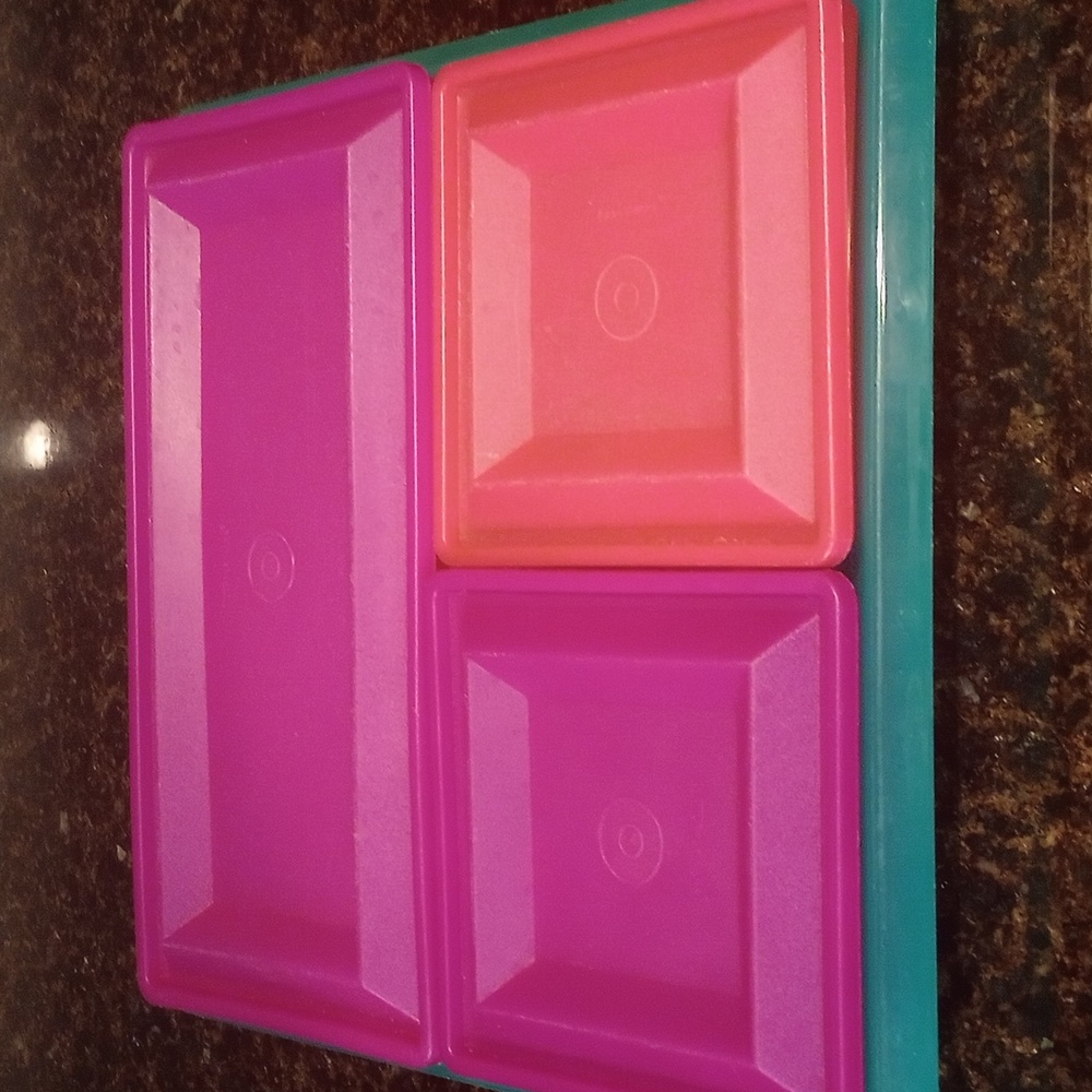 Vintage Tupperware Colorful 7 Piece Set